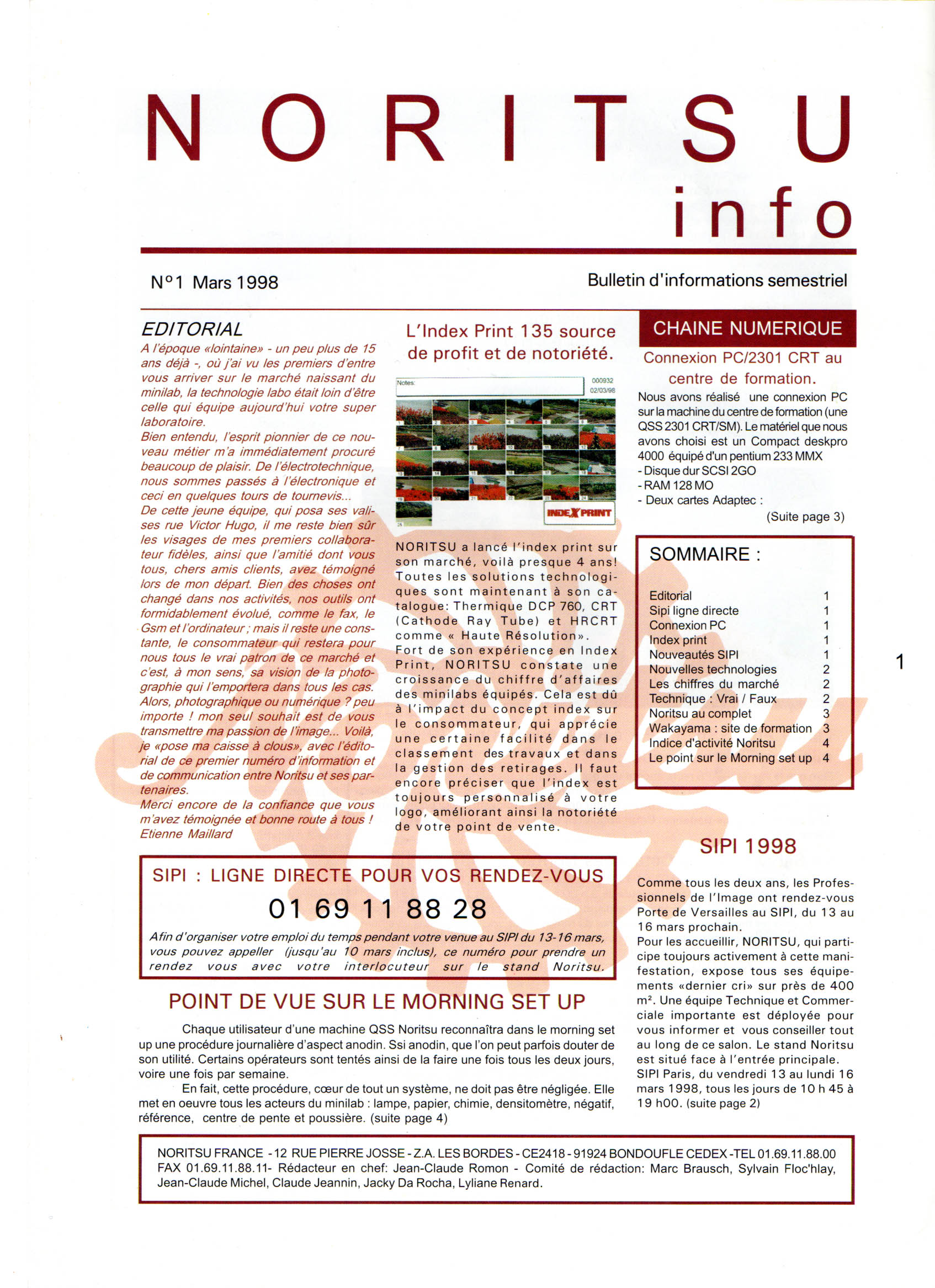 Newsletter Noritsu Info Page 1