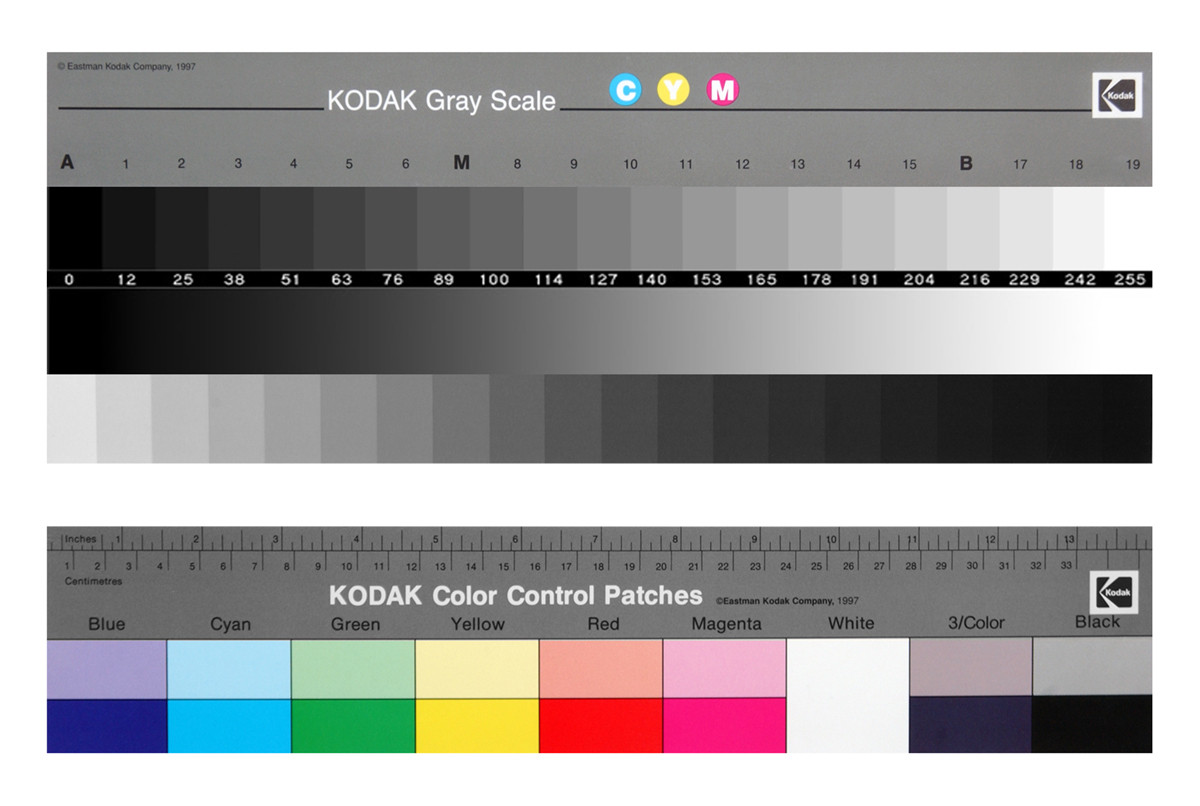 Mire Kodal permettant le calibrage d'un imprimante Epson P400